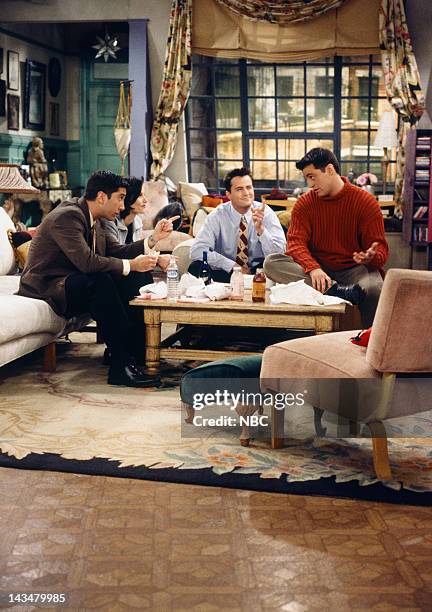 The One with the Lesbian Wedding" Episode 11 -- Air Date -- Pictured: David Schwimmer as Ross Geller, Courteney Cox as Monica Geller, Matthew Perry...