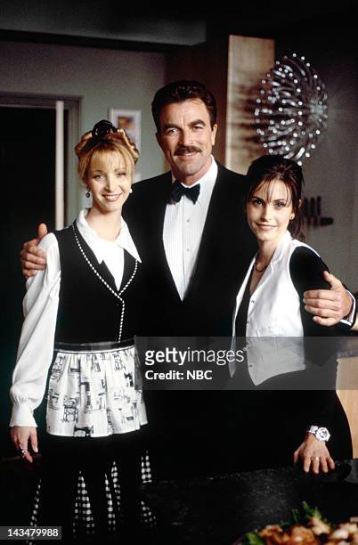 The One Where Ross and Rachel...You Know" Episode 15 -- Pictured: Lisa Kudrow as Phoebe Buffay, Tom Selleck as Dr. Richard Burke, Courteney Cox...