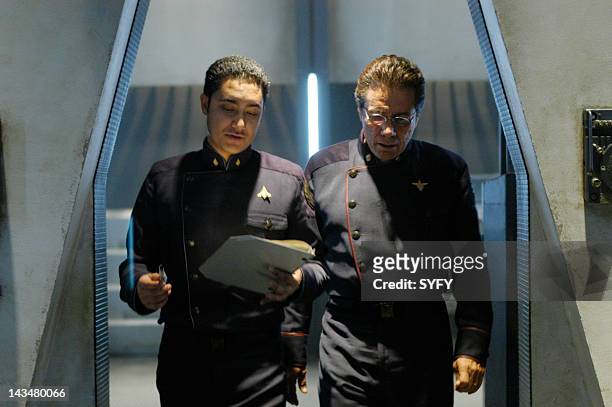Channel -- "Kobol's Last Gleaming: Part 1 & 2" Episode 12 & 13 -- Aired 1/17/05 & 01/24/05 -- Pictured: Alessandro Juliani as Lt. Felix Gaeta, Edward...