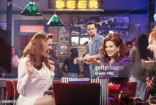 The One with the Flashback" Episode 6 -- Pictured: Michele Maika as Kiki, Jennifer Aniston as Rachel Green, Marissa Ribisi as Betsy