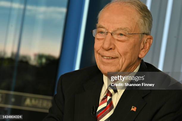 Senator Chuck Grassley visits "America Reports" at FOX News D.C. Bureau on October 19, 2022 in Washington, DC.