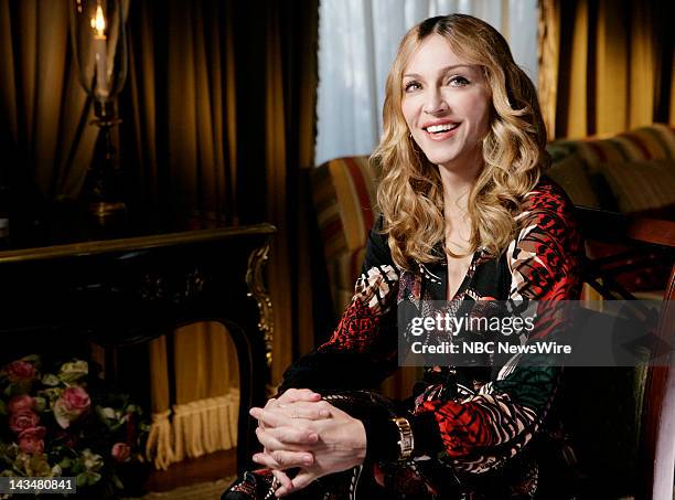 Pictured: Singer Madonna during an interview with news correspondent Meredith Vieira which airs on "Today," Wednesday, November 1, 2006 and Thursday,...