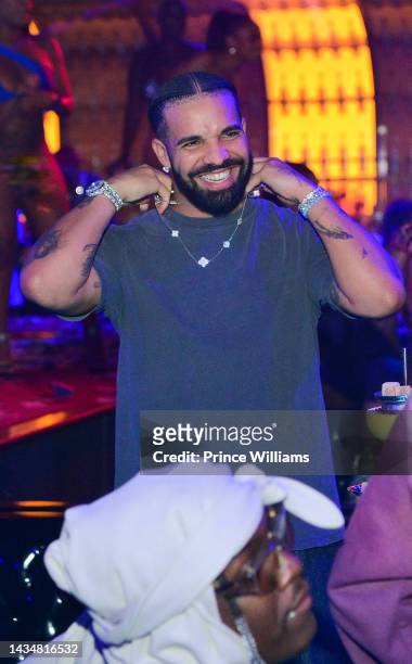 Drake attends a concert after party at Onyx Nightclub on October 18, 2022 in Atlanta, Georgia.