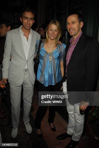 Oliver Kramer, Mamie Gummer and Mark Lee attend a dinner for Frida Giannini hosted by Ingrid Sischy and Sandra Brant at the Waverly Inn in New York.