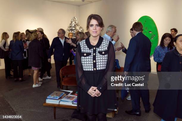 Princess Eugenie of York is seen at the Hauser & Wirth Booth during the press preview for Paris + Par Art Basel at Grand Palais Ephemere on October...