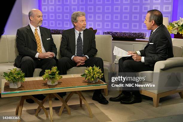 Cast of "Knot's Landing" -- Air Date 2/28/08 -- Pictured: Joel Brodksy and Drew Peterson speak with co-anchor Matt Lauer about Petersson being a...