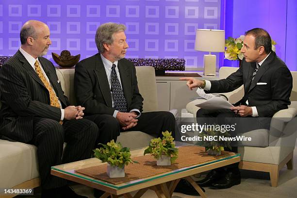 Cast of "Knot's Landing" -- Air Date 2/28/08 -- Pictured: Joel Brodksy and Drew Peterson speak with co-anchor Matt Lauer about Petersson being a...