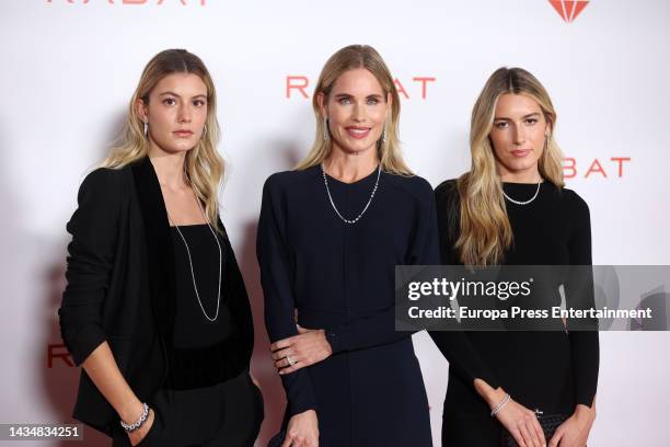 Helen Svedin and two of her daughters, Daniela and Martina Figo, attend the presentation event of the new 'RABAT Diamonds' collection where the...