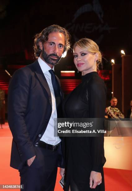 Anna Falchi and Walter Rodinò attend the red carpet for "Lola" during the 17th Rome Film Festival at Auditorium Parco Della Musica on October 19,...