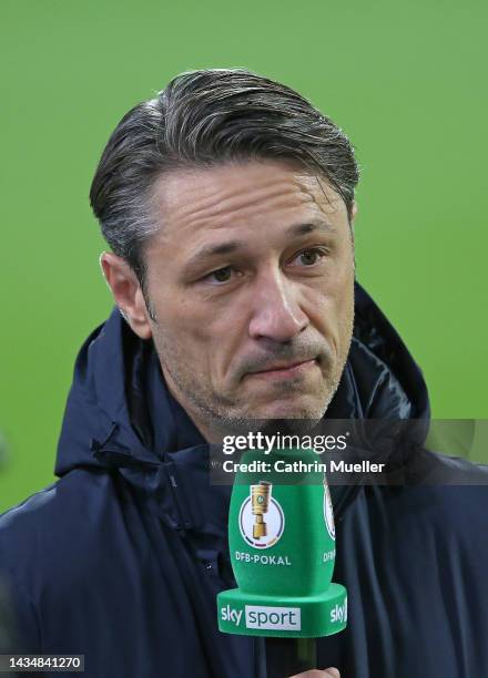 Niko Kovac, head coach of VfL Wolfsburg looks on prior to the DFB Cup second round match between Eintracht Braunschweig and VfL Wolfsburg at...