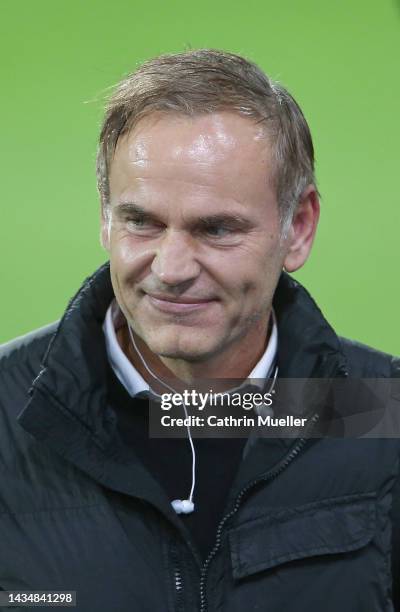 Oliver Blume, CEO of Volkswagen Group and Porsche AG looks on prior to the DFB Cup second round match between Eintracht Braunschweig and VfL...