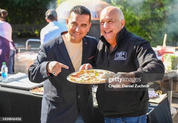 Buddy Valastro poses with chefs at the Ultimate Pizza Party hosted by Buddy Valastro during the Food Network New York City Wine & Food Festival...