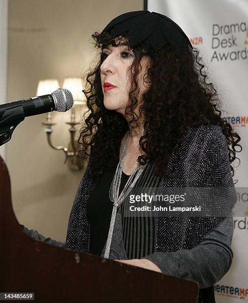 Barbara Siegel attends the 57th Annual Drama Desk Award Nominations Announcement at Feinstein’s Loews Regency Ballroom on April 27, 2012 in New York...