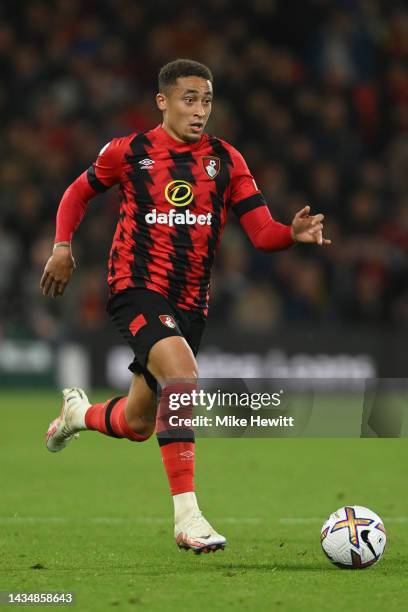 Marcus Tavernier of Bournemouth in action during the Premier League match between AFC Bournemouth and Southampton FC at Vitality Stadium on October...