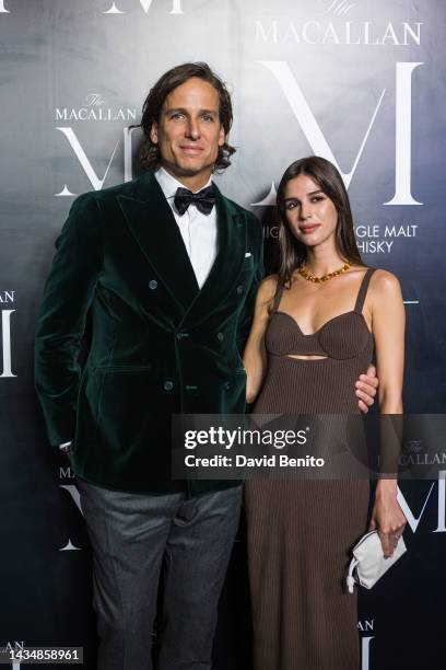 Feliciano Lopez and Sandra Gago attends The Macallan's presentation of M Collection at Real Academia de Bellas Artes on October 19, 2022 in Madrid,...