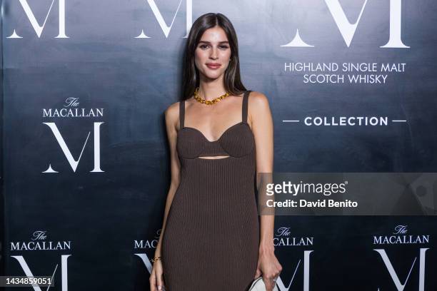 Sandra Gago attends The Macallan's presentation of M Collection at Real Academia de Bellas Artes on October 19, 2022 in Madrid, Spain.