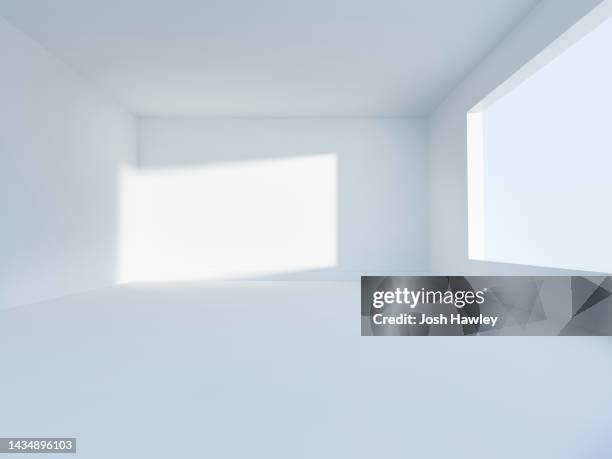 3d rendering room background - window montage stock pictures, royalty-free photos & images