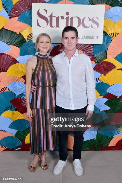 Naomi Watts and Billy Crudup attend the Stripes Launch Party hosted by Amyris and Naomi Watts on October 19, 2022 in Pacific Palisades, California.