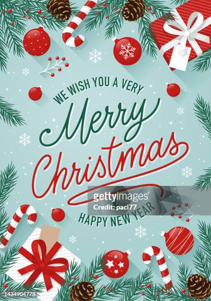 christmas greeting cards - holiday stock illustrations