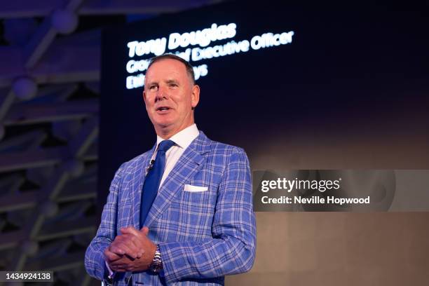 In this image released on October 19 Tony Douglas, CEO of Etihad Airways, attends the Etihad Airways And Armani/Casa Luxury Partnership Launch on...