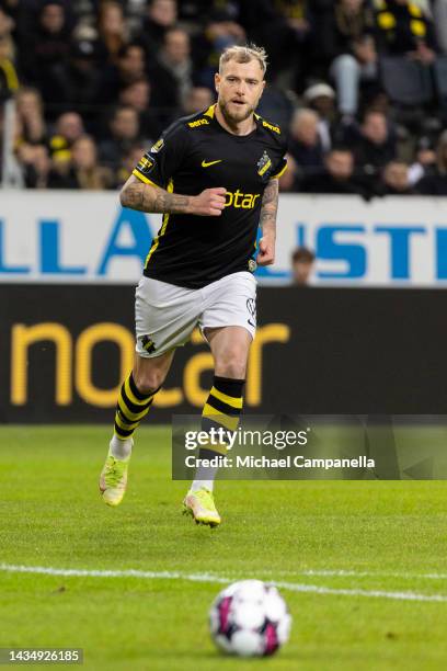 AIKs John Guidetti during an Allsvenskan between AIK and BK Hacken at Friends arena on October 19, 2022 in Solna, Sweden.