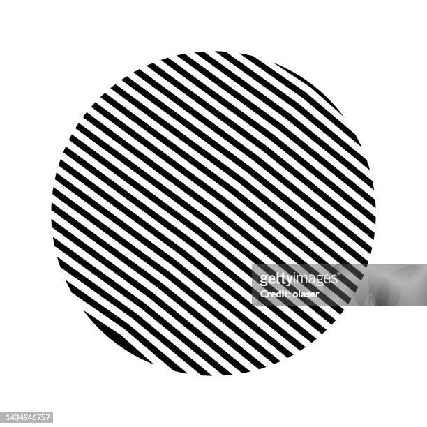 pointing striped circle - tilt stock illustrations