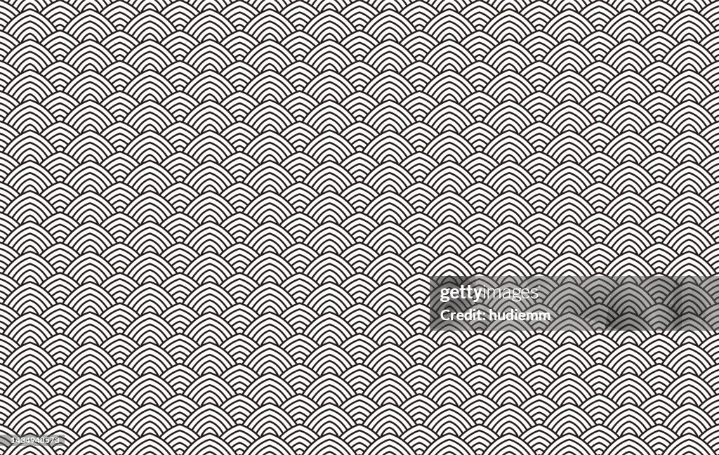 Traditional Wave Pattern Vector Chinese Traditional Wave Pattern Background High-Res Vector ...