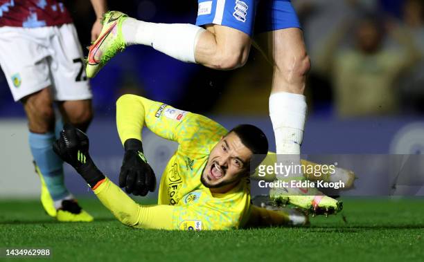 Goalkeeper Arijanet Muric of Burnley during the Sky Bet Championship between Birmingham City and Burnley at St Andrew's Trillion Trophy Stadium on...