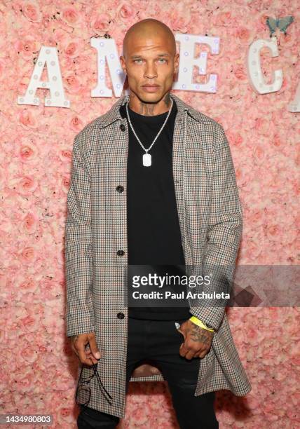Model / Actor Jeremy Meeks attends the premiere of BET's "Happily Ever After" on October 19, 2022 in Los Angeles, California.