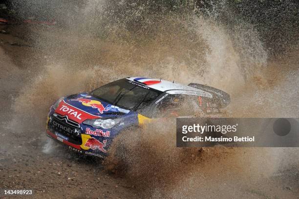 Sebastien Loeb of France and Daniel Elena of Monaco compete in their Citroen Total WRT Citroen DS3 WRC during the Day1 of the WRC Rally Argentina on...