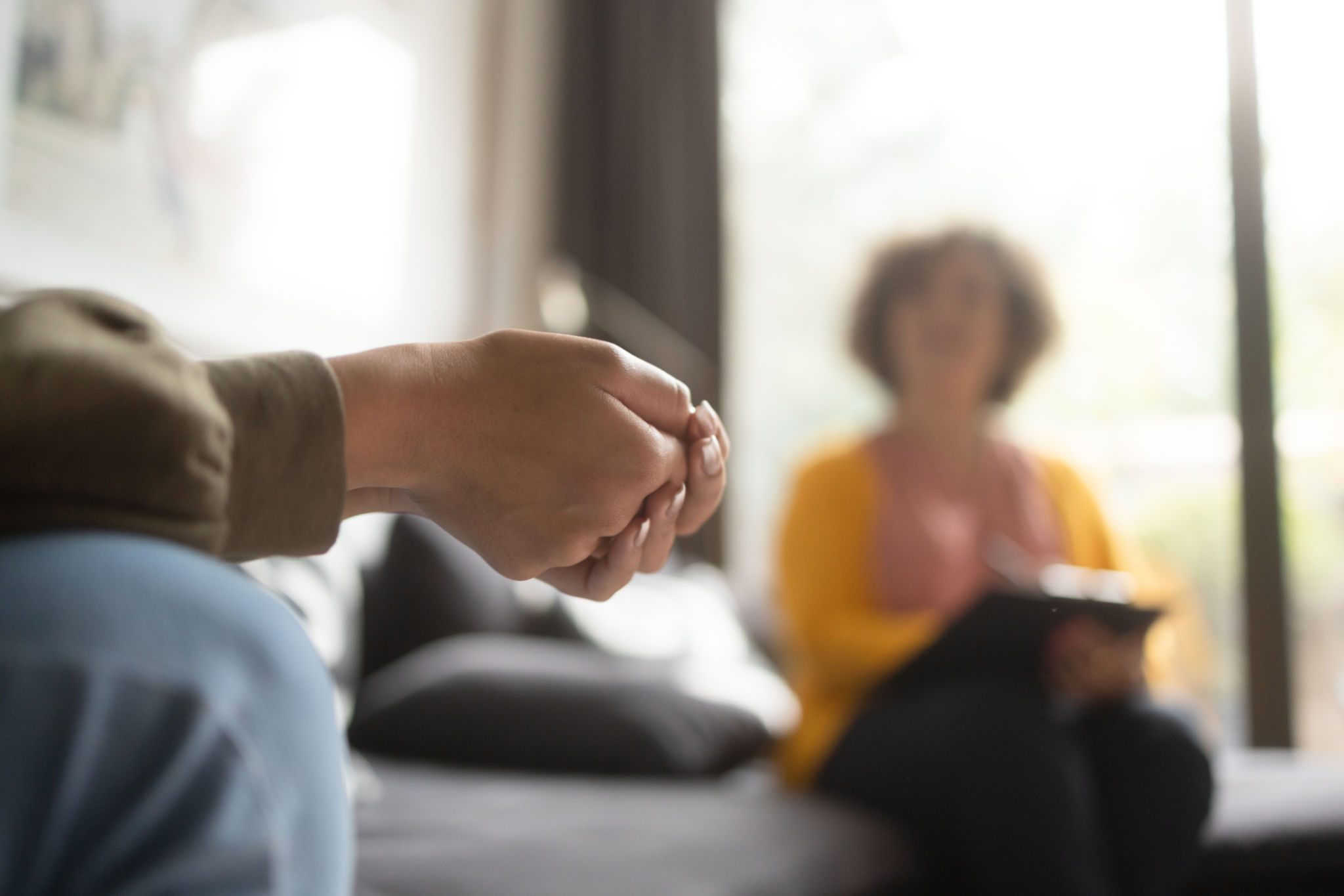 A teen girl in psychotherapy A teen girl in psychotherapy