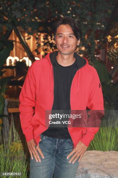 Actor Stephen Fung Tak-lun attends Azuki exhibiiton at K11 Musea on October 20, 2022 in Hong Kong, China.