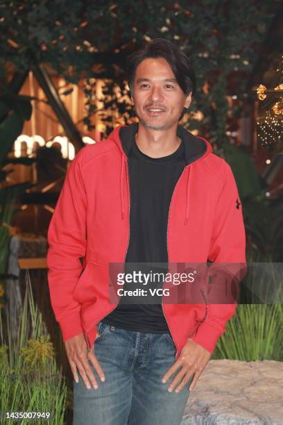 Actor Stephen Fung Tak-lun attends Azuki exhibiiton at K11 Musea on October 20, 2022 in Hong Kong, China.