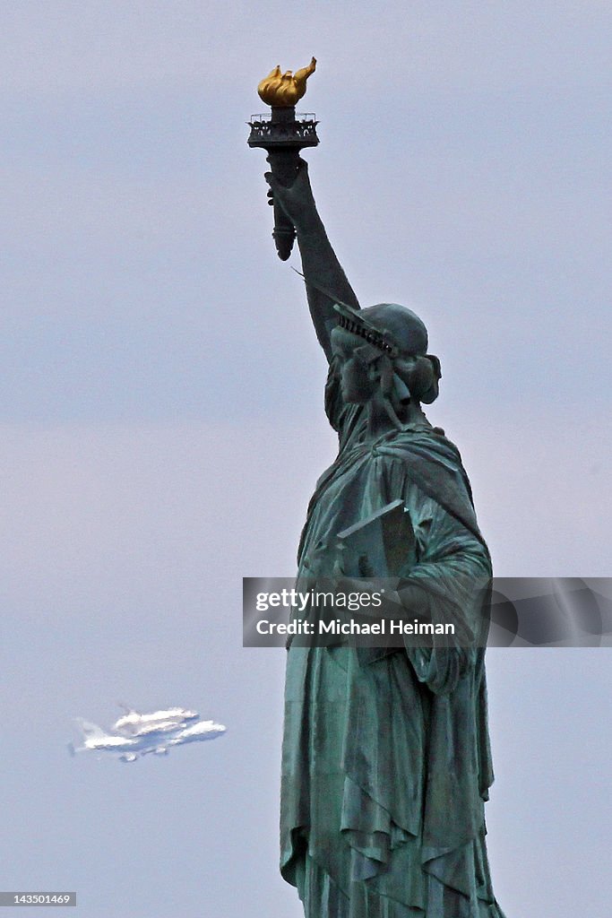 Space Shuttle Enterprise Arrives In New York Atop A 747