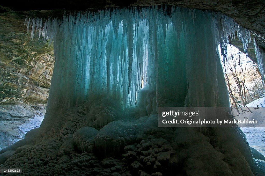 Frozen waterfall