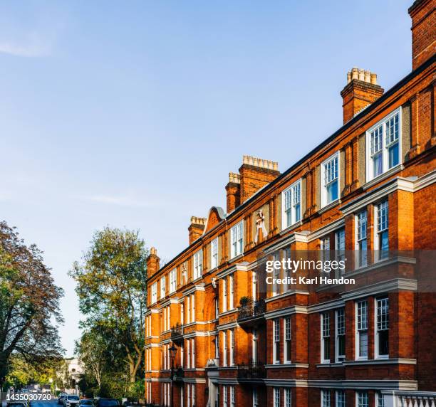 london apartments at sunset - hampstead london stock pictures, royalty-free photos & images