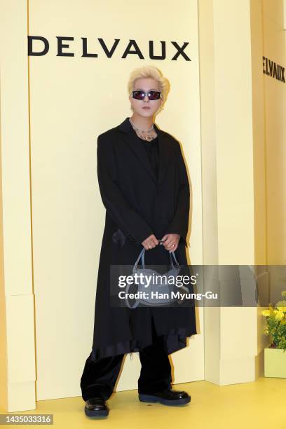 Song Min-Ho of South Korean boy band WINNER attends the photocall for "DELVAUX" pop-up store at The Galleria Department Store on October 20, 2022 in...