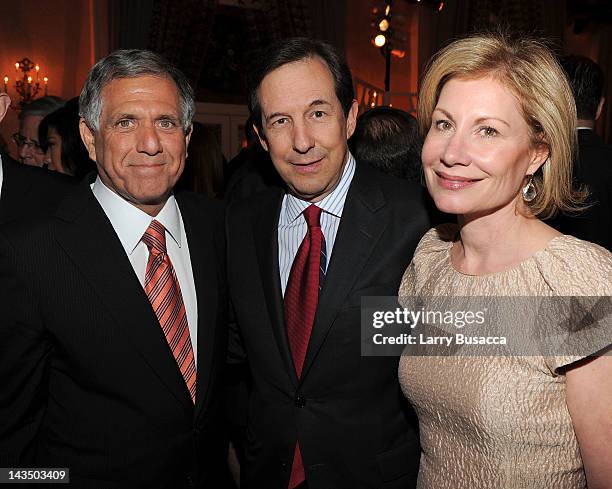 Les Moonves of CBS, Chris Wallace of Fox News and Lorraine Smothers attend the PEOPLE/TIME Party on the eve of the White House Correspondents' Dinner...