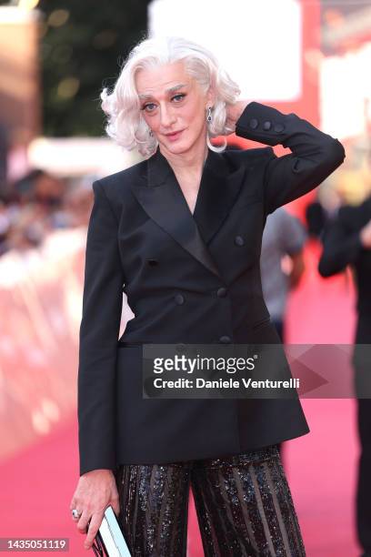 Drusilla Foer attends the red carpet for "Souvenir D'Italie" during the 17th Rome Film Festival at Auditorium Parco Della Musica on October 20, 2022...