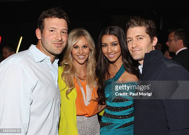 Candice Crawford, NFL player Tony Romo, Renee Puente and actor Matthew Morrison attend Google & Hollywood Reporter Host an Evening Celebrating The...