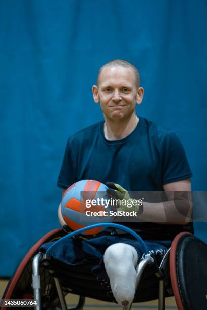 team-captain - wheelchair rugby stock-fotos und bilder