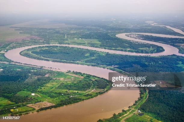 winding river - kuching sarawak stock pictures, royalty-free photos & images