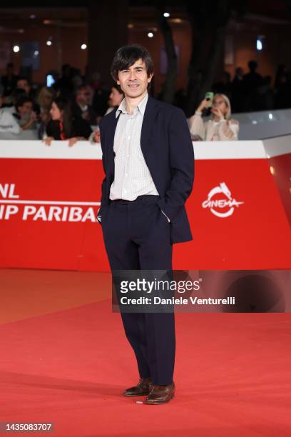 Luigi Lo Cascio attends the red carpet for "La Stranezza" during the 17th Rome Film Festival at Auditorium Parco Della Musica on October 20, 2022 in...
