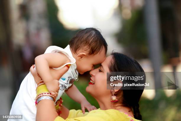 mother and child portrait outdoor - india freedom stock pictures, royalty-free photos & images