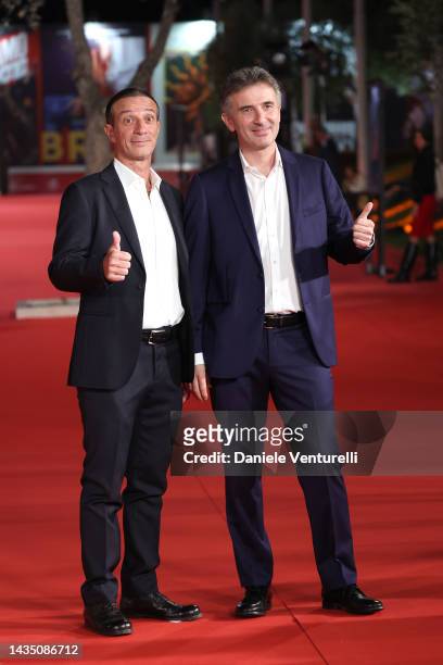 Salvatore Ficarra and Valentino Picone attend the red carpet for "La Stranezza" during the 17th Rome Film Festival at Auditorium Parco Della Musica...