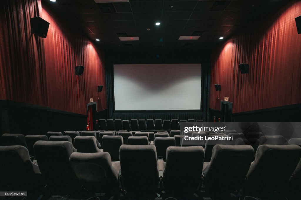 Movie Theater grey seats in a modern cinema