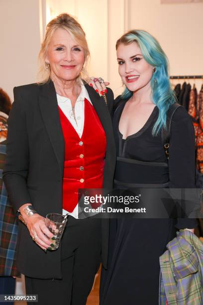 Louise Fennell and Coco Fennell attend the Glenda Bailey x Peruvian Connection collaboration launch at The Polish Hearth Club on October 20, 2022 in...