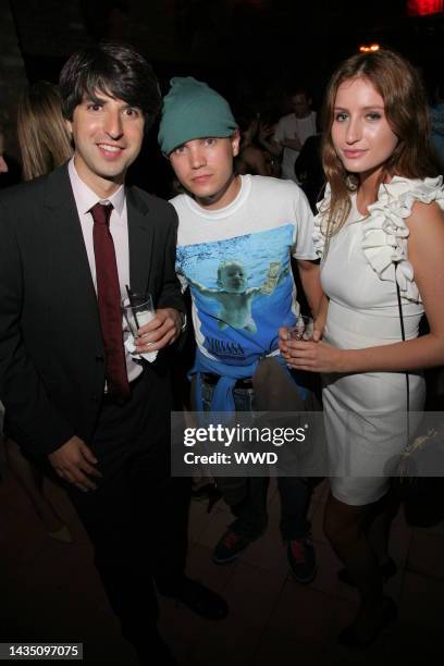 Actors Demetri Martin, Emile Hirsch and Brianna Domont attend a screening party for Lee's "Taking Woodstock" at The Bowery Hotel Commune in New York...