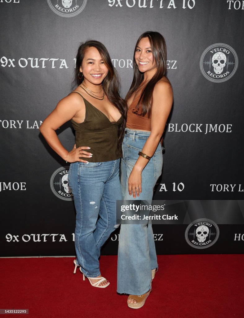 Alanna Malicdem and Janine Yoro attend the 9x Outta 10 video