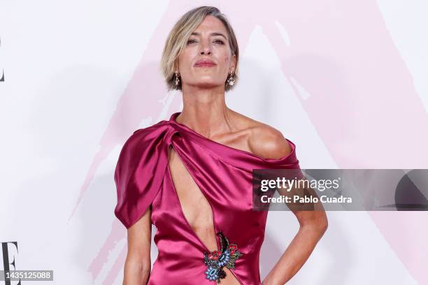 Model Laura Sanchez attends the "Cancer Ball" Charity Dinner presented by Elle Magazine at the Royal Theatre on October 20, 2022 in Madrid, Spain.